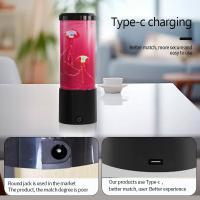Lámpara De Noche De Medusa Con Cambios De Color Múltiples 8 Pulgadas USB Plug in Atmosphere Light Luz De Ambiente Contemporánea Para Estudio - details 3