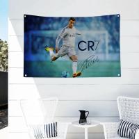 Bandera De Cristiano Ronaldo CR7 1PC Banderas Y Banderas De Polyester Para Exterior Decoración De Habitaciones Estilo Aesthetic Con Cuatro Agujeros - details 3