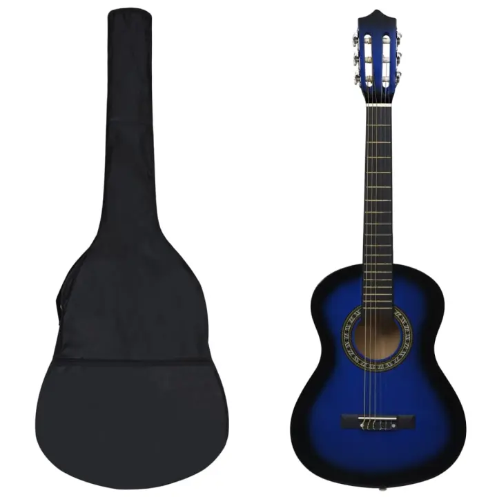vidaXL Set de Guitarra Clásica para Niños Principiantes 8 Plazas 1/2 34" Color Marrón claro,  Marrón oscuro,  Azul y mas - 1