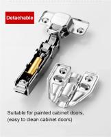 2 Pcs Hinges De Acero Inoxidable Hidráulico Amortiguador Para Puertas De Armarios Cocina Muebles Silencioso Y Suave Cierre - details 9