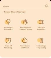 Lámpara Nocturna De LED Con Proyector De Cielo Estrellado Y Ciervo Para Decoración De Habitación Regalo De Cumpleaños Y Navidad Para Niños Y Bebés - details 1