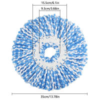 Cabeza De Mopa Mágica De Microfibra Y Algodón Grueso 360 Grados Universal Reemplazo Para Cabezal De Mopa Espinado Herramientas De Limpieza Doméstica 16cm - details 0