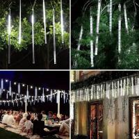 Luz De Lluvia De Meteoros Solar 30cm Con 8 Tubos Y 192 LEDs Luces De Hadas Impermeables Para Decoración De Navidad - details 16