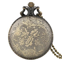 Reloj De Bolsillo De Cuarzo Con Diseño De Espina De Pez Vacío En Bronce Interesante Pulsera Collar Para Regalos De Halloween Para Hombres Y Niños - details 6