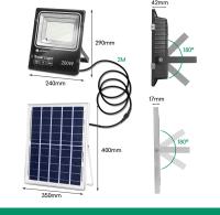 Foco Proyector LED Solar con Mando a Distancia  200W 6500K Luz Blanca Resistente Al Agua aigostar - details 0