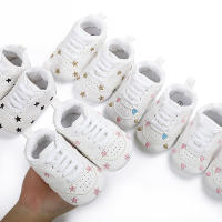 Meckior Zapatos Para Bebés Nuevos Estrellas Casuales Antideslizantes Suaves Impresión Bajo La Pared De Cierre De Lazo PU Suela De Goma Para Primera Marcha De Niñas 0-18 Meses - details 1