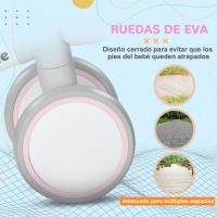 AIYAPLAY Bicicleta sin Pedales para Niños de 12-36 Meses Bicicleta de Equilibrio con Asiento Ajustable Cesta y 4 Ruedas Silenciosas Carga 20 kg 56x27x39 cm - details 4