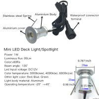Lámpara De Pasillo Exterior 1W Mini LED Recubierta De Aluminio Impermeable Para Jardín Camino Escalera Paisaje 12V 220V - details 1