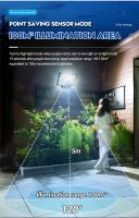 1PC Luz Solar Exterior Impermeable Con Sensor De Movimiento Y Control Remoto 3 Modos 192 LED Para Patio Garage Jardín - details 14