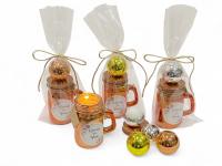 Pack de 10 Velas Aroma canela con Bálsamo de Labios en Bolsa de Regalo y pegatina de agradecimiento - Regalos para Invitados de Boda, comuniones, bautizos, aniversarios, cumpleaños - details 4