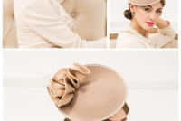 Sombrero De Pilla British Fascinator De Lana 100% Para Mujer Moda Fiesta Boda Derby Negro Teatro Té Flor Casamiento - details 2