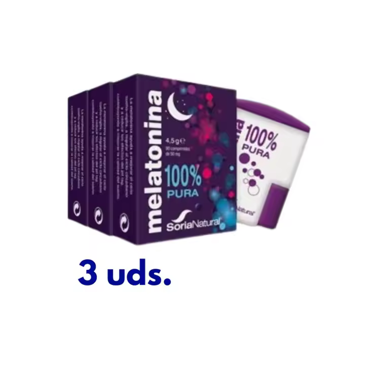 Pack 3X2 Melatonina 100% Pura 90 Comp Soria Natural - 1