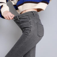 Nuevas Jeans Térmicas Para Mujer Invierno Con Forro De Plush Cálidos Y Elásticos Skinny Denim Gruesos Para Estudiantes Trousers De Madre Con Fur - details 31