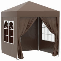 Outsunny Carpa Plegable 2x2 m Cenador de Jardín con 4 Paredes Laterales Tela Oxford 2 Puertas 2 Ventanas y Bolsa de Transporte para Exterior Terraza Camping Fiestas - details 0