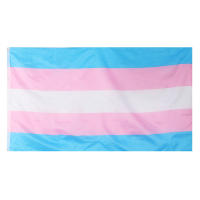 Bandera De Orgullo LGBT Transgénero 90x150cm Decorativa De Dual Penetration Hecha De Poliéster Estilo Colgante Para Adornos - details 5