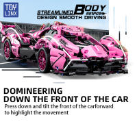 Coche De Bloques Constructibles ToylinX 1:14 Diseño Tecnológico Cool Regalo De Cumpleaños Halloween Navidad Para Amigos Material ABS Duradero Y Ecológico IncluyeInstrucciones Y Pegatinas Adecuado Para Adolescentes Y Adultos - details 13