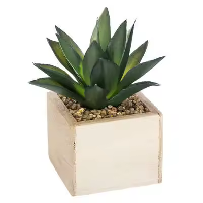 Factory cuadros Planta chic con maceta madera 14cm altura - 1
