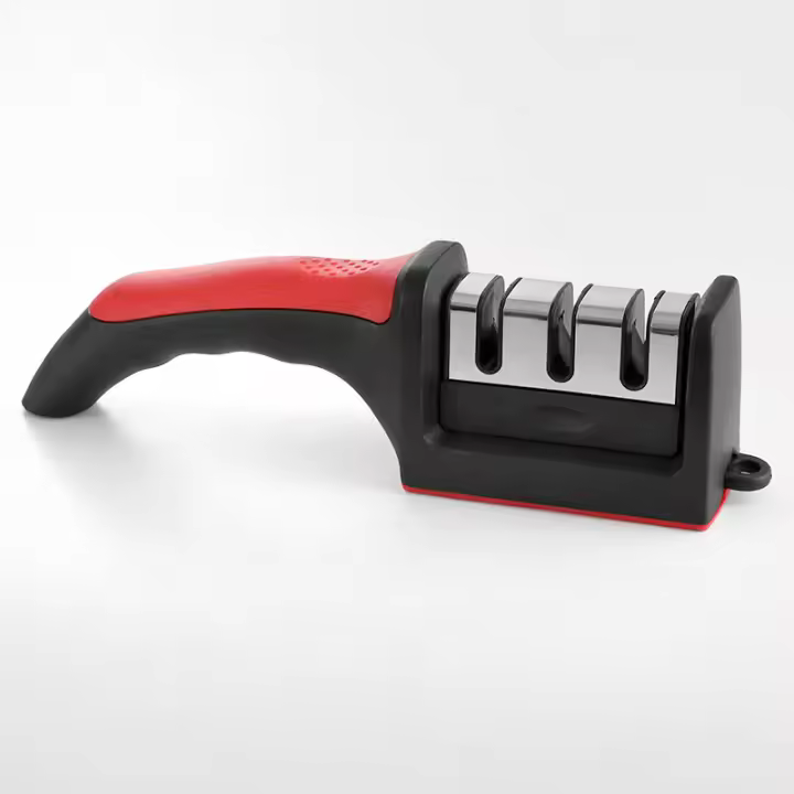 Afilador De Cuchillos De 3 Segmentos Para Cocina Multifuncional Portátil Con Piedra De Afilar Negra Herramienta De Afilado Para Cocina - 1
