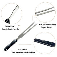 2 Pcs Palillo De Carving De 10 Pulgadas En Acero Inoxidable Para Barbacoa Herramientas De Cocina Resistentes Al Calor Fácil De Limpiar Para Servir Y Hornear - details 6