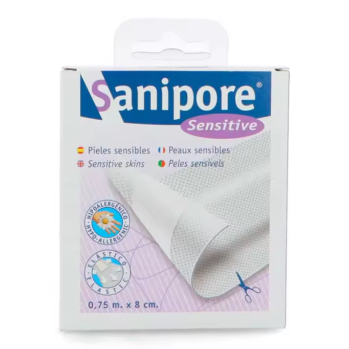 Salvelox Venda Sanipore 0,75x8 para Soporte de Lesiones y Ortesis - 1