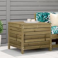 vidaXL Taburete de jardín madera maciza de pino 62x63,5x53,5 cm en color Madera de pino sin tratar/Madera de pino blanca/Madera douglas sin tratar y más | cómodas modernas ergonómicas para comedor cocina salón hogar - details 4
