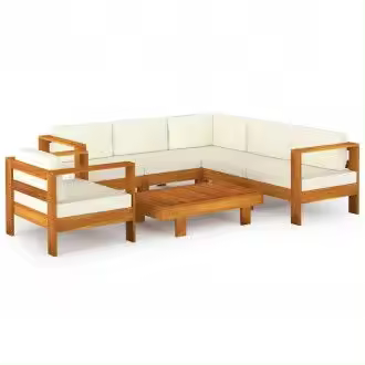VIDAXL 3057936 juego de muebles con un diseño moderno para ambientes de exterior fabricado en acacia vida xl - 1
