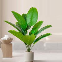Árbol De Palma Tropical Artificial 65-120cm Hojas De Plátano Falsas Toque Real Strelitzia Plantas De Plástico Para Jardín Y Hogar - details 17