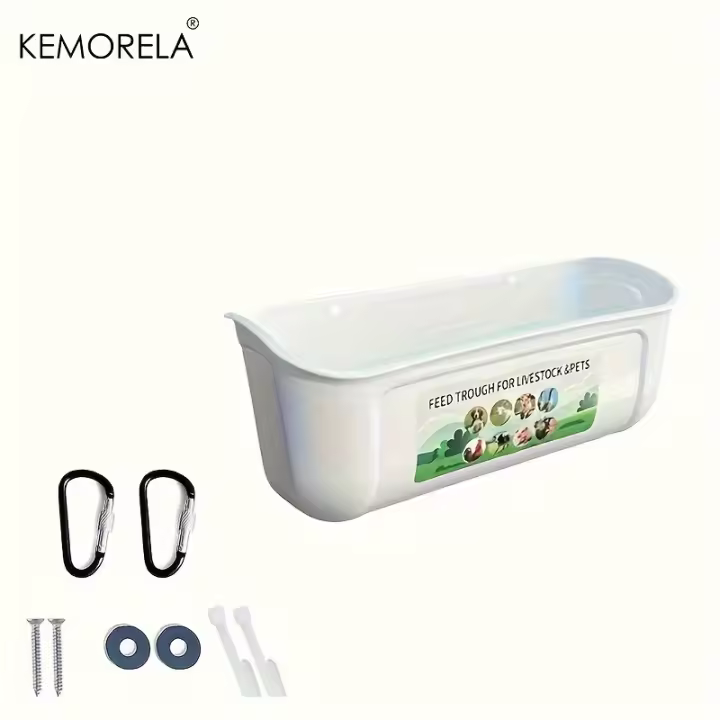 KEMORELA Alimentador De Pollo Grande 1pc Diseño Sin Desorden Para Ganadería Pato Ganso Resistentes Fronterizos Gran Basinal Montado En Valla - 1