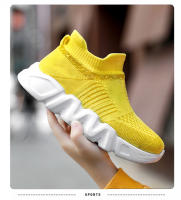 Zapatillas De Tenis Para Niños Y Niñas Alpargatas Deportivas De Alta Top Knitted Moda Casual Transpirables Talla True Fit - details 25