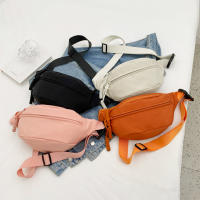 Bolsa De Cintura Para Mujer Nueva En Lona Estilo Coreano Portátil Con Cierre De Cremallera Bolsa De Hombro Y Pecho Deportiva Casual Unisex - details 10