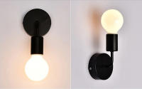 Lámpara De Pared LED Minimalista Moderna En Negro Y Blanco Para Dormitorio Sala De Estar Creativa Luz De Fondo Para Pasillo Y Cocina - details 7