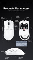 Ratón De Juego Inalámbrico Attack Shark R1 X11 Con Sensor PAW3311 18K DPI Tri-Modo Bluetooth/2.4GHz/Wireado Ligero Macro Para Gaming - details 13