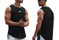 Camiseta De Verano Para Hombre Fitness Entrenamiento En El Gimnasio Ropa Deportiva Secado Rápido Ajustada Sin Mangas Camiseta De Baloncesto Moda - details 1