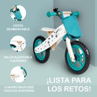 BUDDY BABY Bike - Bicicleta sin Pedales Montessori, Ligera y con Asiento Ajustable y Timbre, Bicicleta 2 Ruedas, Bicicletas niños, Hecha de Madera, Práctica, Moto bebé - details 2
