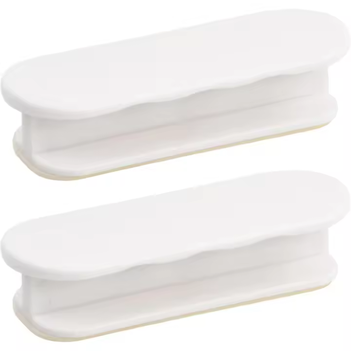 Tiradores autoadhesivos para gabinetes de cocina, cajones y armarios corredizos - Paquete de 2 (Blanco) - 1