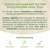 Solución para uñas 10 ml Australian Company Tea Tree Tratamiento natural Micosis De Las Uñas, para Uñas Dañadas - details 2