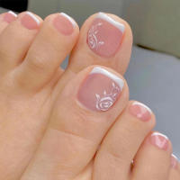 Uñas Postizas De Terciopelo Rojo Invierno 24 Piezas Uñas Postizas Artificiales Reutilizables Para Dedos Y Pies Material Plástico - details 10