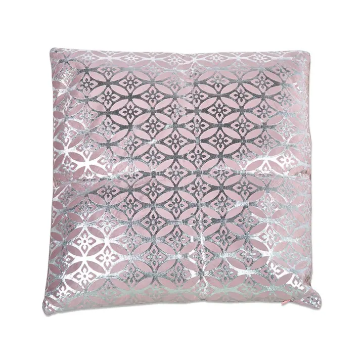 Cojín Moderno 45*45 Cenefa Flor Rosa con Relleno 400 Gr Vivienne - 1