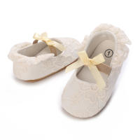 Zapatos De Princesa Para Bebé Niña Con Cordones Y Aros Antideslizantes Suela Suave Para Cama Ropa De Bebé 0-18 Meses - details 9