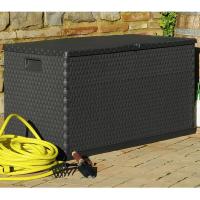 vidaXL Caja de almacenamiento de jardín antracita ratán PP 120x56x63cm - details 2