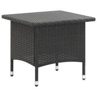 vidaXL Mesita de centro de ratán sintético 50x50x47 cm en color Negro/Gris/Marrón | estructura resistente ideal para salón dormitorio o estudio - details 0