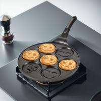 PANCAKES PAN 4 COPAS SARTén Antiadherente Para Desayuno Hamburguesa Huevo Pana Pans De Fondo Plano Fabricado Con Piedra Médica Y Aluminio Cocina - details 0