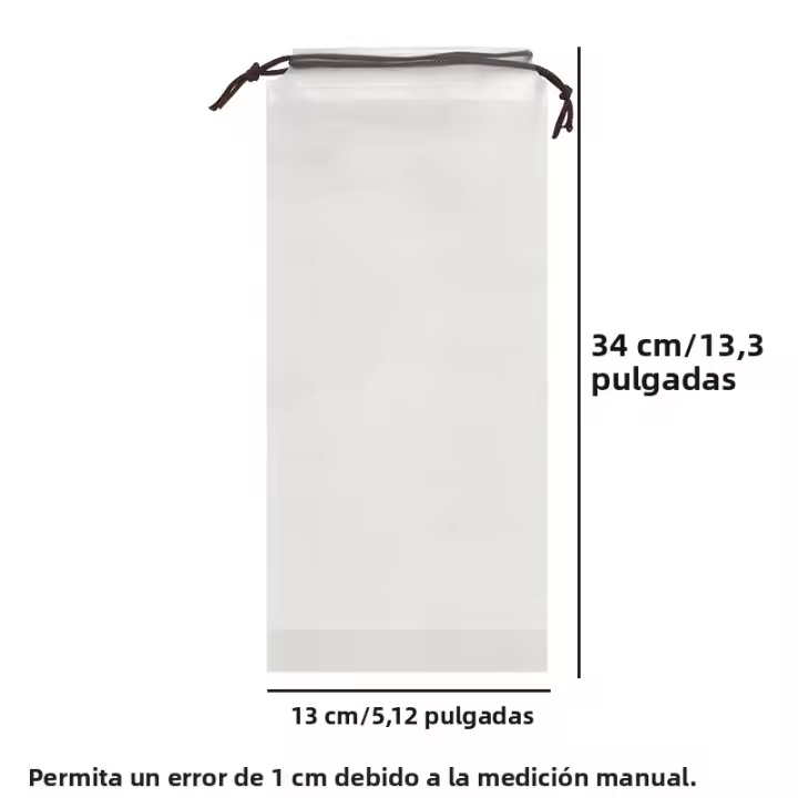 Bolsa De Almacenamiento Transparente Y Mate Para Paraguas 10pcs Diseño De Cierre Con Cordón Resistente Al Agua Para Artículos Pequeños Y Comestibles - 1