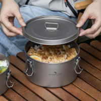 Caja De Comida De Viaje Multifuncional De Titanio Boundless Voyage Con 2 Tapas Para Picnic Almuerzo Escolar Almacenamiento De Alimentos - details 3