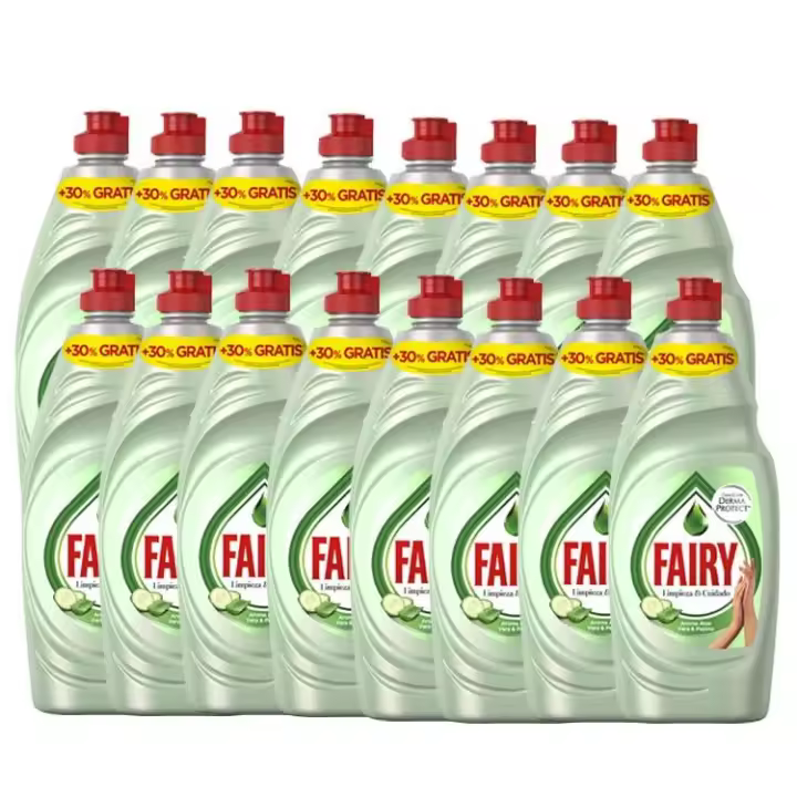 Fairy Limpieza Y Cuidado Aloe Vera Y Pepino Lavavajillas Líquido Con Protección De La Dermis Beneficia La Piel Y Combate La Grasa 16x520ML - 1