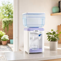 Elegante dispensador eléctrico Jocca de agua fría y del tiempo con depósito de 7 litros para la casa, el trabajo o la residencia disponible en color blanco y azul o blanco y turquesa - details 0