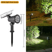 Luces De Punto Solar RGB 9 LED Para Exterior IP65 Impermeables Ajustable Brillo Para Jardín Yard Árboles De Palma - details 7
