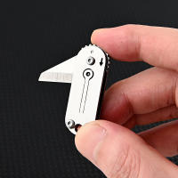Cuchillo De Bolsillo Mini De Acero Inoxidable Con Cadena De Llave Herramienta De Expresión Postal Portátil Y Fácil De Transportar - details 2
