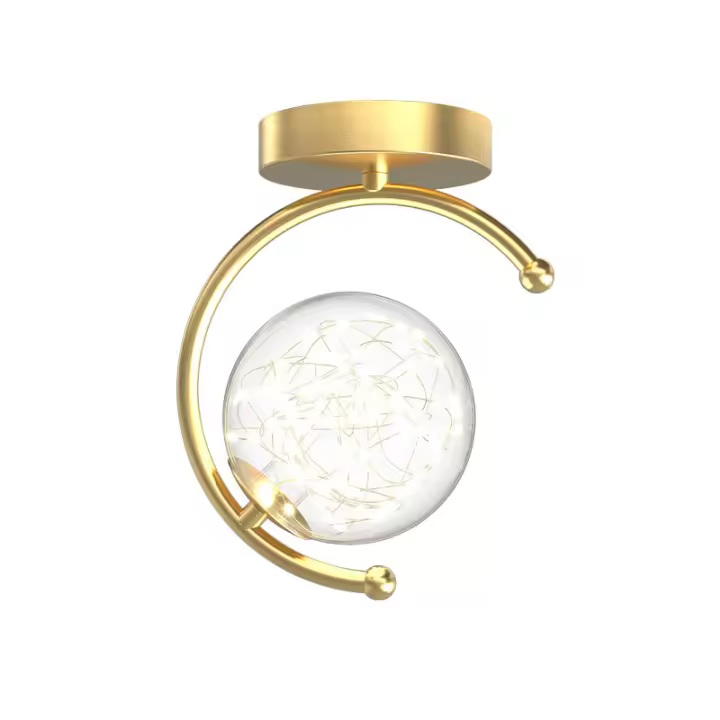 Lámpara De Techo Moderna LED Con Cristal Y Estrellas Fuente De Iluminación Para Dormitorio Estudio Decoración De Habitaciones Material Aluminio - 1