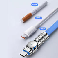 Cable De Carga Rápida USB Tipo C 100W 6A Elbowed 180° Rotativo Para Jugar Con Samsung S23 Xiaomi Huawei Cordón De Datos USB C - details 7